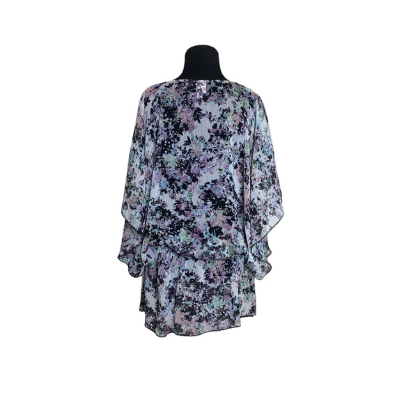 Badgley Mischka Fiona sheer floral Fiona Tunic size Large - Picture 6 of 11